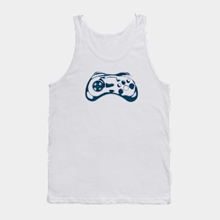 Blue Vector Illustration of Video Game Controller Tank Top